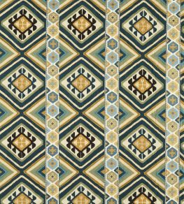 Dorothy's Kilim Fabric by Morris & Co Sunflower/Tump Green Dorothy's Kilim Fabric by Morris & Co Sunflower/Tump Green