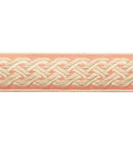 Dorset Braided Border Trimming by Samuel & Sons Coral Dorset Braided Border Trimming by Samuel & Sons Coral
