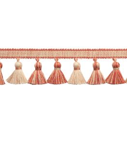 Dorset Ombre Tassel Fringe Trimming by Samuel & Sons Coral Dorset Ombre Tassel Fringe Trimming by Samuel & Sons Coral