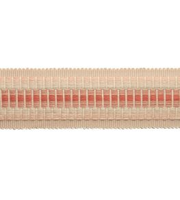 Dorset Striped Border Trimming by Samuel & Sons Coral Dorset Striped Border Trimming by Samuel & Sons Coral