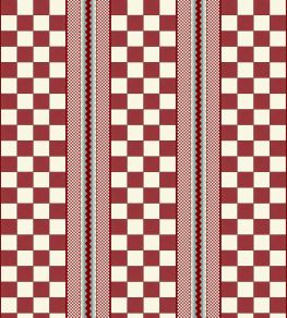 Double Check Wallpaper by Ottoline Red