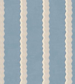 Double Scroll Stripe Fabric by Parker & Jules Sky