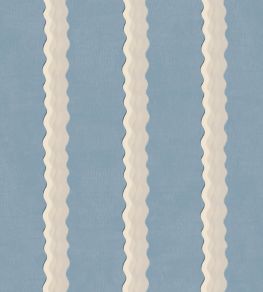 Double Scroll Stripe Wallpaper by Parker & Jules Sky Double Scroll Stripe Wallpaper by Parker & Jules Sky
