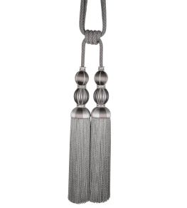 Double Tassel Tieback Trimming by Houles Graphite
