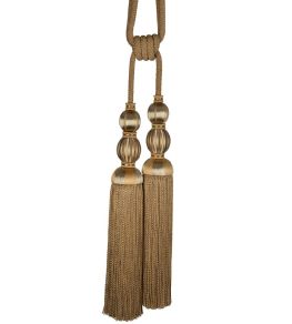 Double Tassel Tieback Trimming by Houles Metal Double Tassel Tieback Trimming by Houles Metal