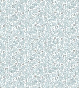 Dove & Deer Fabric by Scion Coast Blue Dove & Deer Fabric by Scion Coast Blue