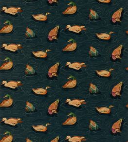 Duck Pond Velvet Fabric by Mulberry Home Indigo