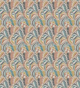 Dufy Leaf Fabric by Osborne & Little Terracotta/Charcoal Dufy Leaf Fabric by Osborne & Little Terracotta/Charcoal