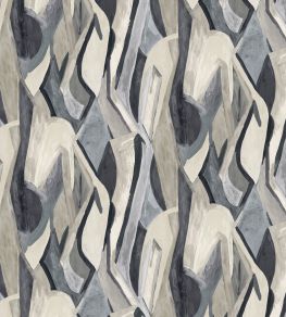 Dynamic Mural by Clarke & Clarke Noir Banner