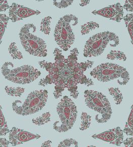 East India Wallpaper by Thibaut Raspberry and Teal East India Wallpaper by Thibaut Raspberry and Teal