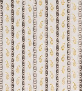 Eddie Woven Hand Block Print Fabric by Schumacher Yellow