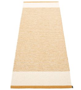 Edit Runner Rug by Pappelina Ochre/Vanilla/Beige Metallic