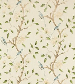 Eleonora Print Fabric by Zoffany Evergreen Eleonora Print Fabric by Zoffany Evergreen