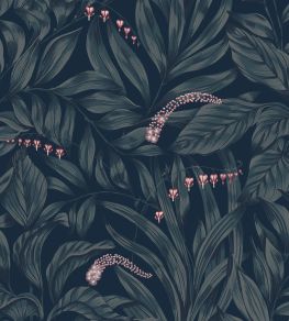 Elin Wallpaper by Sandberg Midnight Blue Elin Wallpaper by Sandberg Midnight Blue