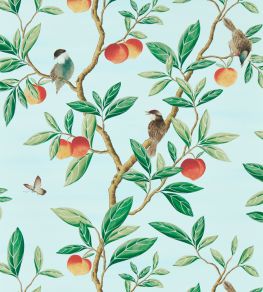 Ella Wallpaper by Harlequin Sky / Fig Leaf / Nectarine Ella Wallpaper by Harlequin Sky / Fig Leaf / Nectarine