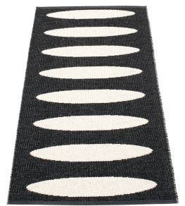 Ella Rug by Pappelina Black/Vanilla
