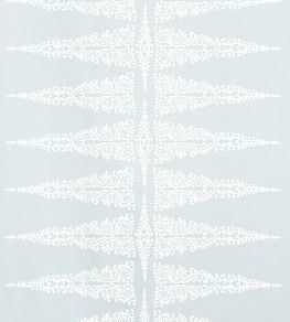 Ellery Stripe Fabric by Anna French White on Soft Blue