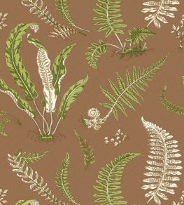 Elsie De Wolfe Wallpaper by Scalamandre Greens On Brown Elsie De Wolfe Wallpaper by Scalamandre Greens On Brown