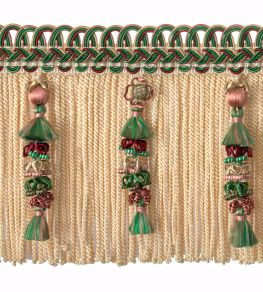 Embellished Bullion Fringe 130mm Trimming by Houles Vert Malachite Embellished Bullion Fringe 130mm Trimming by Houles Vert Malachite