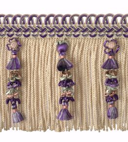 Embellished Bullion Fringe 130mm Trimming by Houles Violet Amarante Embellished Bullion Fringe 130mm Trimming by Houles Violet Amarante