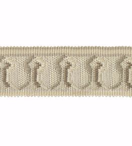 Embroidered Braid 30mm Trimming by Houles Blanc Hermine Embroidered Braid 30mm Trimming by Houles Blanc Hermine