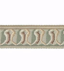 Embroidered Braid 30mm Trimming by Houles Vert Celadon Embroidered Braid 30mm Trimming by Houles Vert Celadon