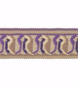 Embroidered Braid 30mm Trimming by Houles Violet Amarante
