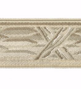 Embroidered Braid 60mm Trimming by Houles Blanc Hermine Embroidered Braid 60mm Trimming by Houles Blanc Hermine
