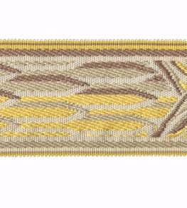 Embroidered Braid 60mm Trimming by Houles Jaune Celeste Embroidered Braid 60mm Trimming by Houles Jaune Celeste