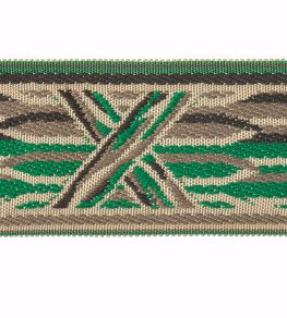 Embroidered Braid 60mm Trimming by Houles Vert Malachite Embroidered Braid 60mm Trimming by Houles Vert Malachite