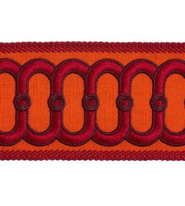Embroidered Braid 75mm Trimming by Houles Acajou Embroidered Braid 75mm Trimming by Houles Acajou