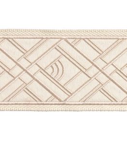 Cross Embroidered Braid 75mm Trimming by Houles Albatre Cross Embroidered Braid 75mm Trimming by Houles Albatre