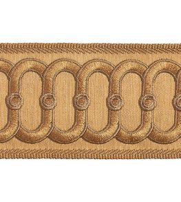 Embroidered Braid 75mm Trimming by Houles Metal