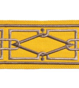 Diamond Embroidered Braid 75mm Trimming by Houles Sycomore Diamond Embroidered Braid 75mm Trimming by Houles Sycomore
