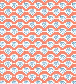 Emily Wallpaper by Thibaut Coral and Blue