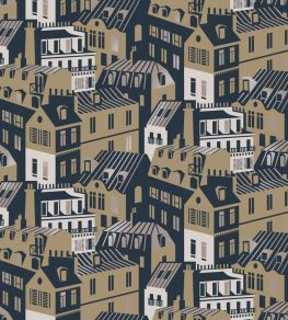 Emmas Apartment Wallpaper by Mini Moderns Seagrass & Gold Emmas Apartment Wallpaper by Mini Moderns Seagrass & Gold