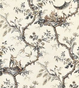 Emperors Musician Wallpaper by Zoffany Charcoal Emperors Musician Wallpaper by Zoffany Charcoal