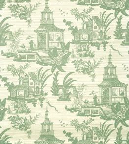 Empress Court Wallpaper by Thibaut Green Empress Court Wallpaper by Thibaut Green