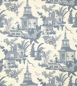 Empress Court Wallpaper by Thibaut Navy