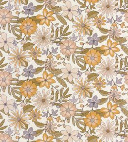 Emy Wallpaper by Caselio Violet Vert Emy Wallpaper by Caselio Violet Vert