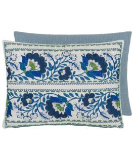 Enamel Flower Cushion 40 x 30cm by Designers Guild Indigo Enamel Flower Cushion 40 x 30cm by Designers Guild Indigo