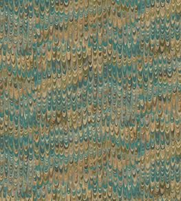 End Paper Wallpaper by Mulberry Home Teal End Paper Wallpaper by Mulberry Home Teal