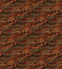 End Paper Velvet Fabric by Mulberry Home Red/Green