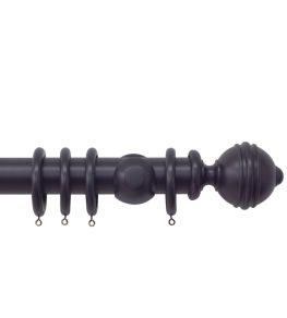 Estate 48mm Wooden Pole Juniper, Ribbed Ball finial Juniper