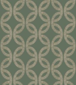 Etienne Wallpaper by Casamance Vert de gris/dore