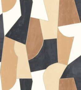 Etoffe Wallpaper by Caselio Beige noir Or Etoffe Wallpaper by Caselio Beige noir Or