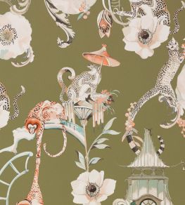 Euphoria Wallpaper by Romo Somerset Green Euphoria Wallpaper by Romo Somerset Green