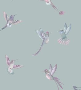 Exotic Birds Wallpaper by Brand McKenzie Duck Egg Blue Exotic Birds Wallpaper by Brand McKenzie Duck Egg Blue