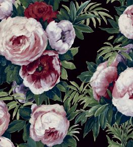 Fabiola Bloom Fabric by Arley House Crimson Fabiola Bloom Fabric by Arley House Crimson