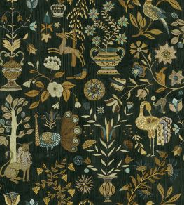 Fable Garden Wallpaper by Josephine Munsey Olive and Black Fable Garden Wallpaper by Josephine Munsey Olive and Black